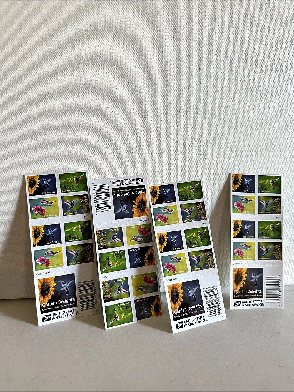 USPS Garden Delights Forever Stamps Booklet 4 pages retail price 65.60